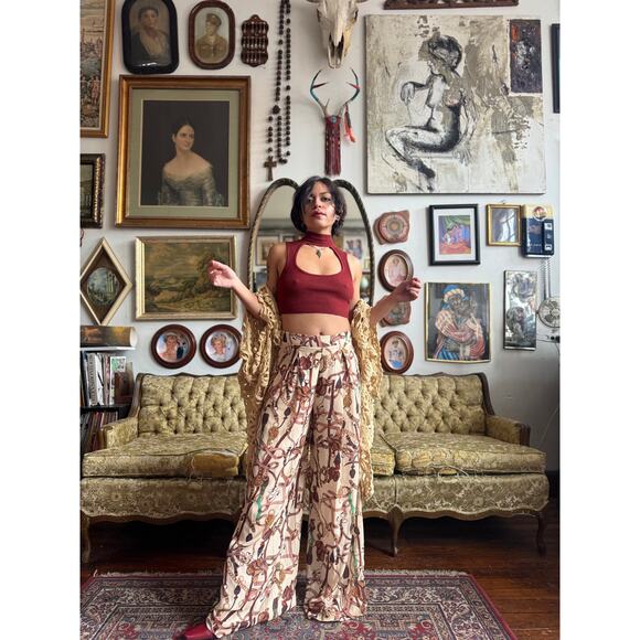 VTG Boho Light Yellow Knit Daisy Shawl w Arm Openings by Cami One Size Fits Most - Picture 8 of 14